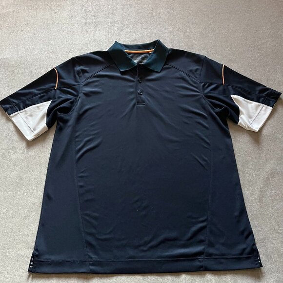 Cutter & Buck Drytec Golf Polo Shirt Men XL Navy Blue Polyester Performance - Picture 1 of 7